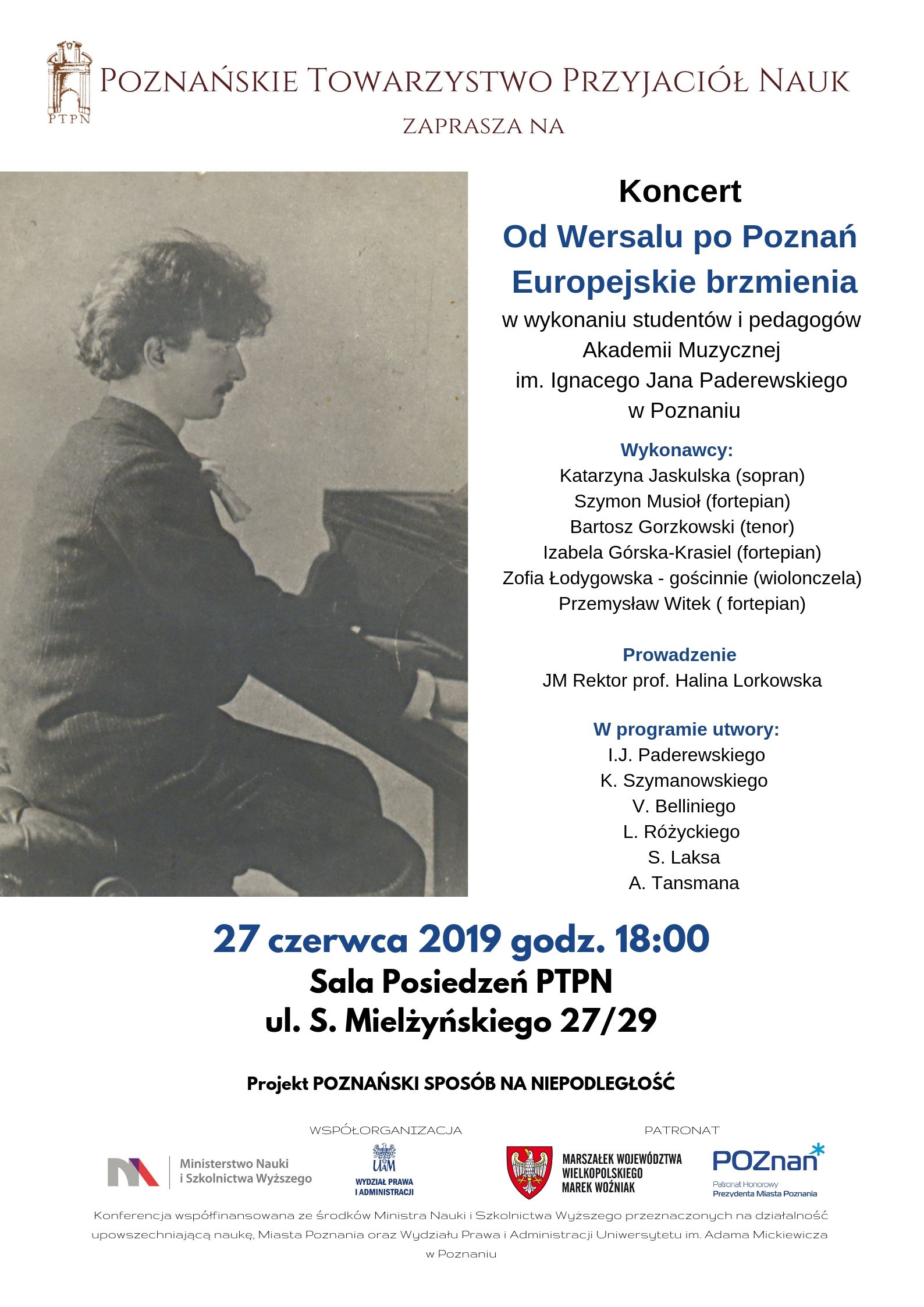 Koncert “Od Wersalu po Poznań. Europejskie brzmienia”