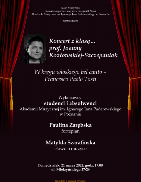 Koncert z klasą… prof. Joanny Kozłowskiej-Szczepaniak || Salon Muzyczny PTPN i Akademii Muzycznej w Poznaniu