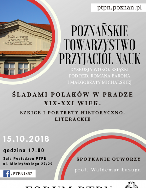 “Forum PTPN” – spotkanie z książką “Śladami Polaków w Pradze”