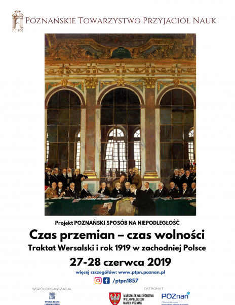 Czas przemian, czas wolności – konferencja o “Traktacie Wersalskim”