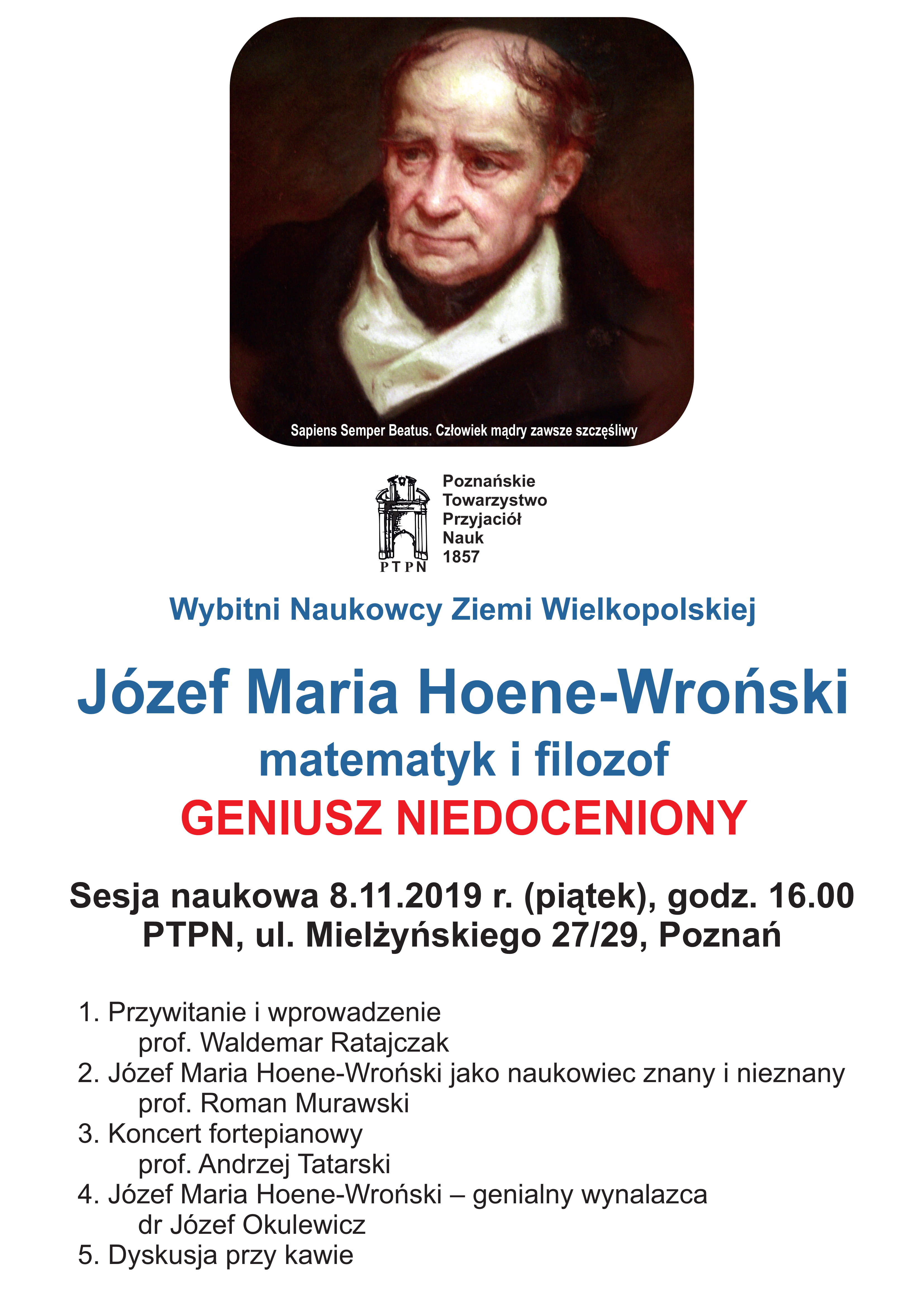 Józef Maria Hoene-Wroński – matematyk i filozof, geniusz niedoceniony