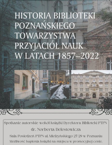 Książka Historia Biblioteki PTPN – spotkanie promocyjne
