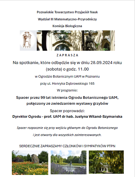 Spacer przez 99 lat istnienia Ogrodu Botanicznego UAM