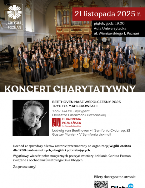 Koncert charytatywny Caritas Poznań 21.11.2025  r.