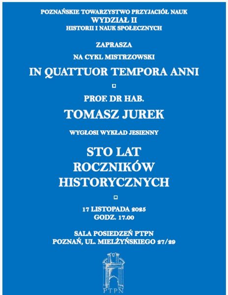 Posiedzenie administracyjno-naukowe Wydziału II PTPN – 17 listopada 2025